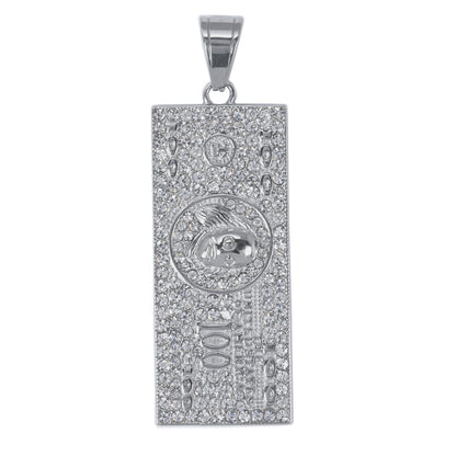Iced Out $100 Bill Pendant - SP-4234**