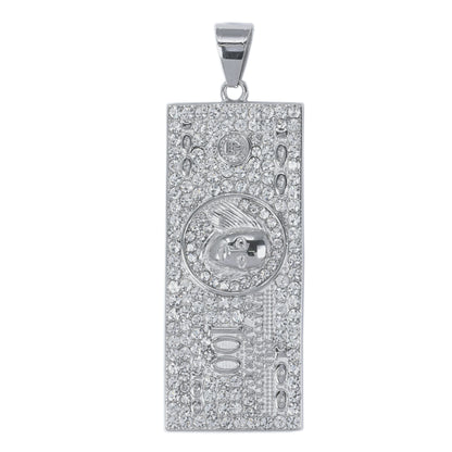 Iced Out $100 Bill Pendant - SP-4235**
