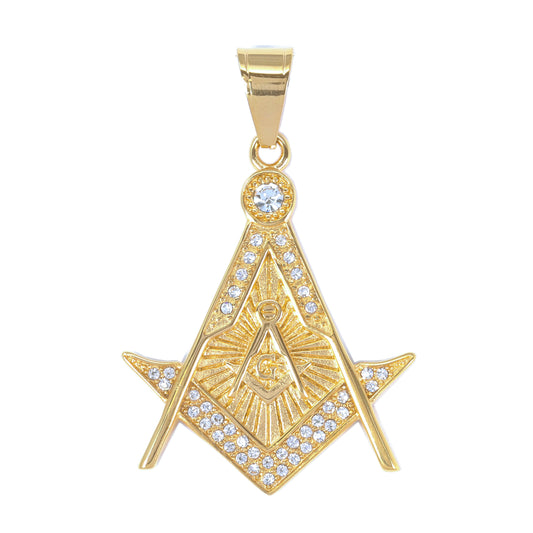 Iced Out Free Mason Pendant - SP-4238**