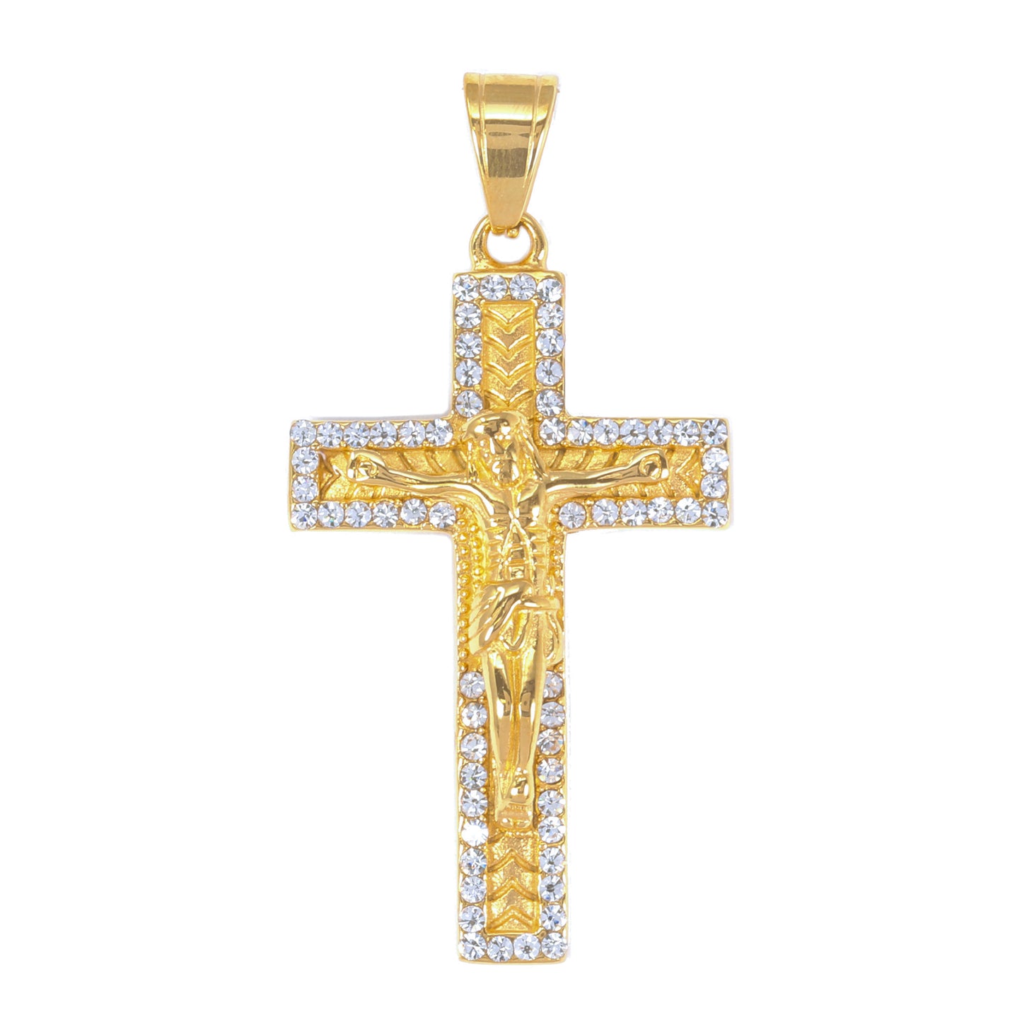 Iced Out Crucifix Pendant - SP-4241**