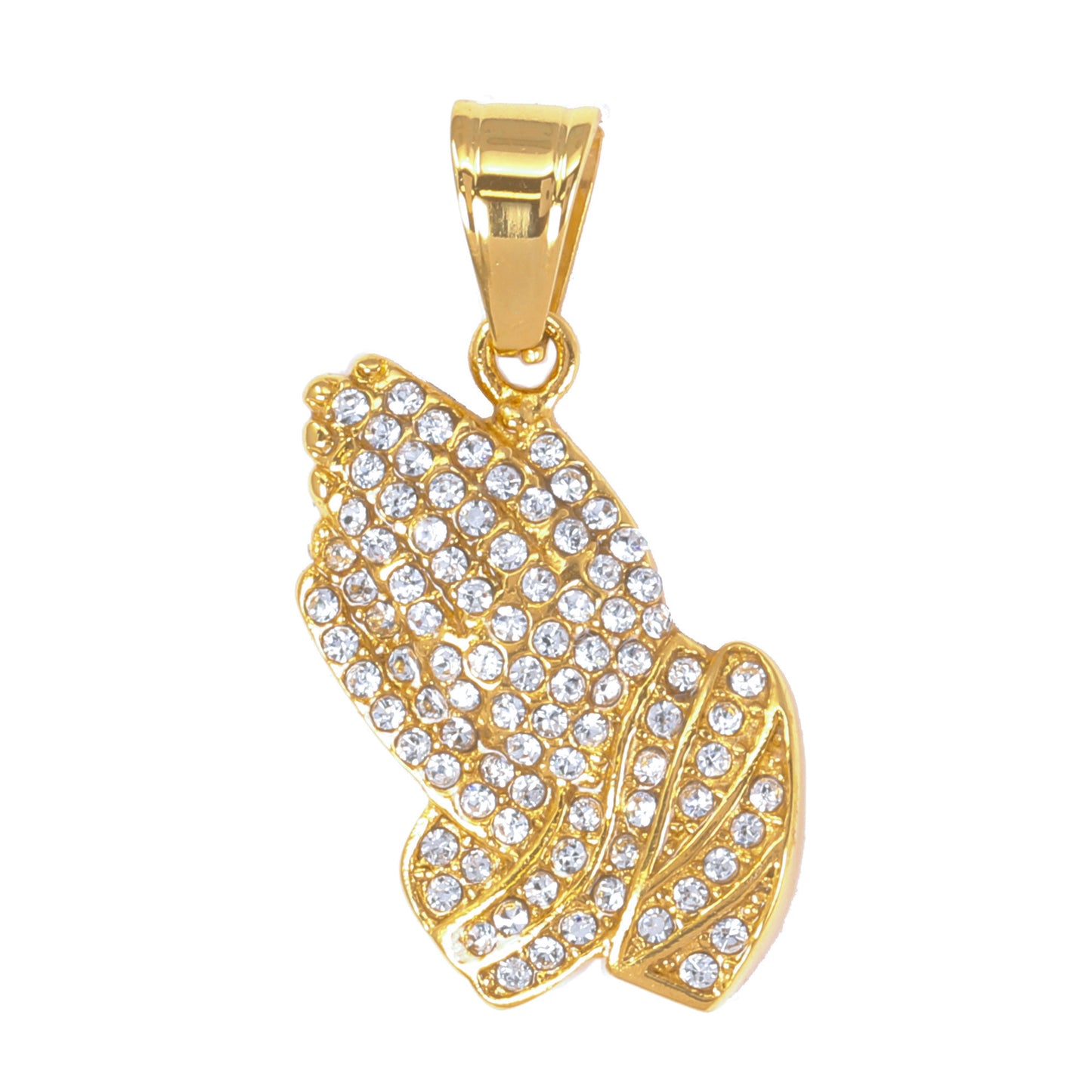 Iced Out Praying Hands Pendant - SP-4245