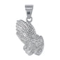 Iced Out Praying Hands Pendant - SP-4246