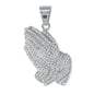 Iced Out Praying Hands Pendant - SP-4247