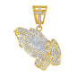 Iced Out Praying Hands Pendant - SP-4248