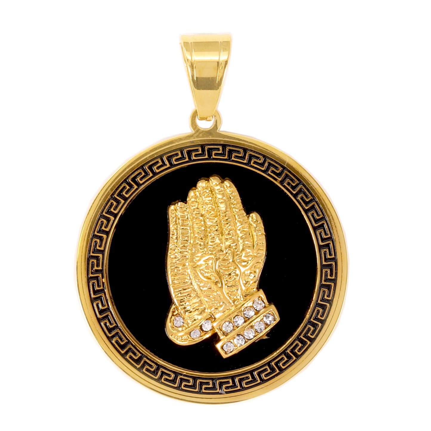 Iced Out Praying Hands Pendant - SP-4255