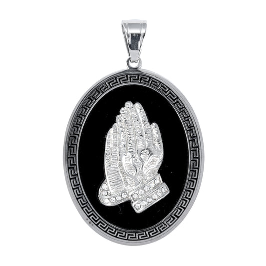 Iced Out Praying Hands Pendant - SP-4259**
