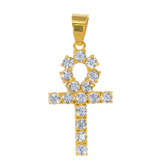 Iced Out Ankh Cross Pendant - SP-4274**