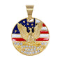 Iced Out American Flag Pendant - SP-4281**