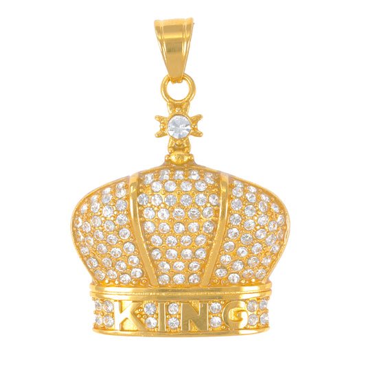 Iced Out Crown Pendant - SP-4284