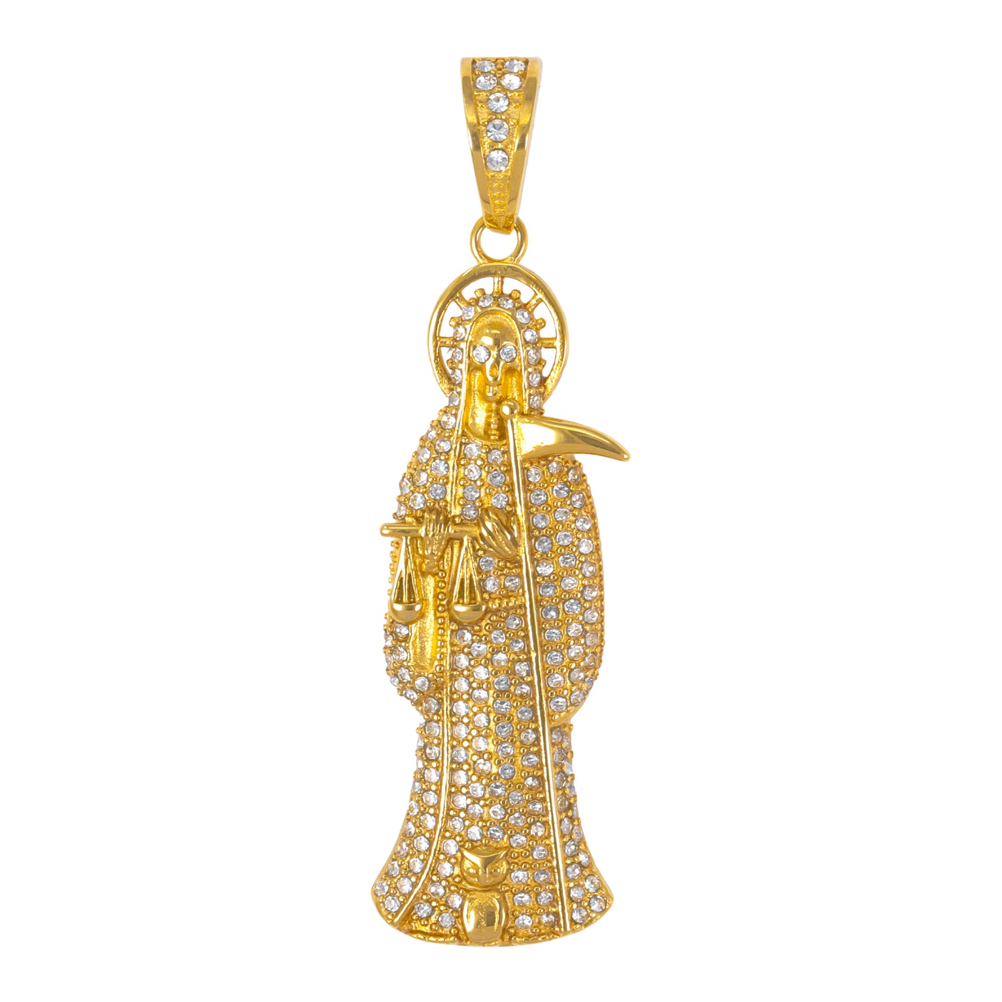 Iced Out Grim Reaper Pendant - SP-4289