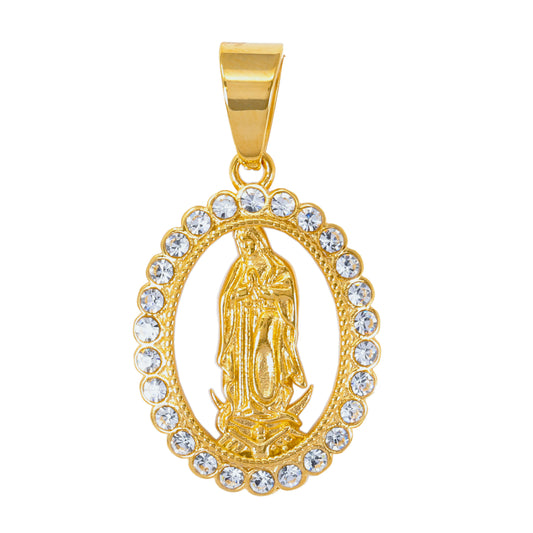Iced Out Guadalupe Pendant - SP-4292**