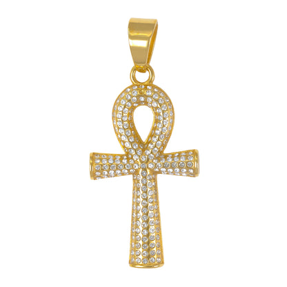 Iced Out Ankh Cross Pendant - SP-4294**
