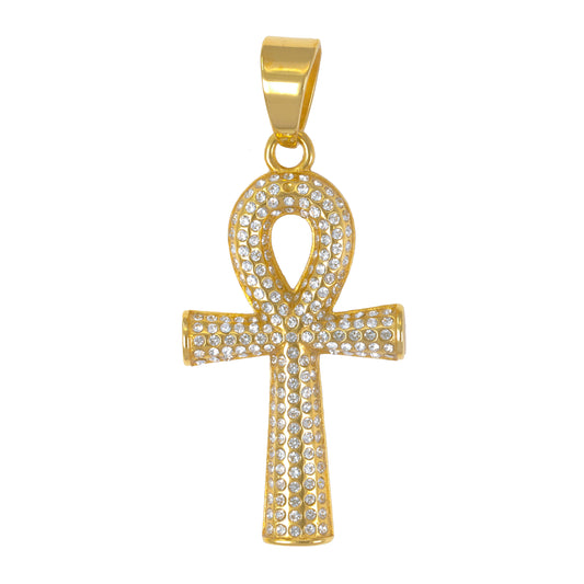 Iced Out Ankh Cross Pendant - SP-4294**