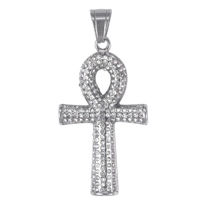 Iced Out Ankh Cross Pendant - SP-4294**