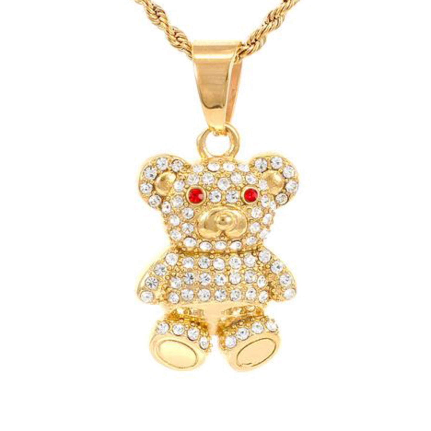Iced Out Teddy Bear Pendant - SP-4297
