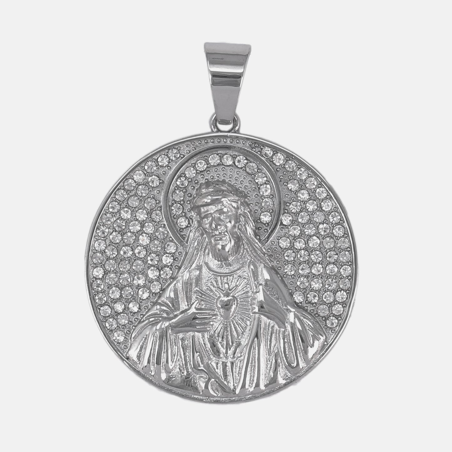 Iced Out Guadalupe Pendant - SP-4302