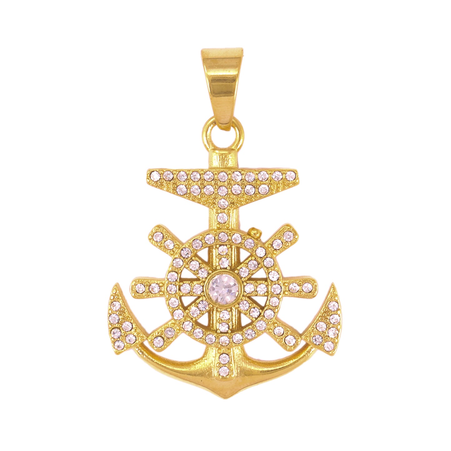 Iced Out Anchor Pendant - SP-4305**