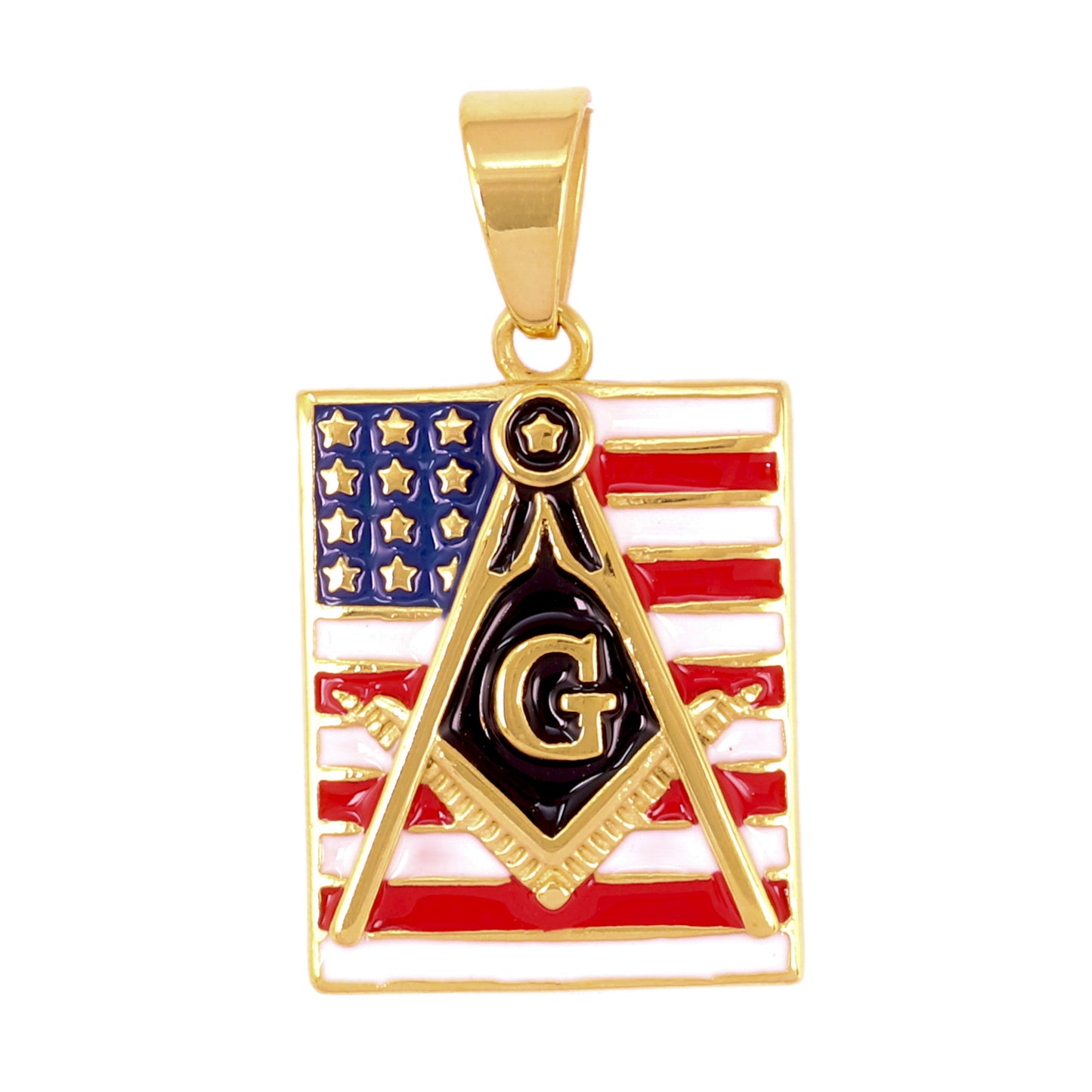 Iced Out Free Mason Pendant - SP-4307**
