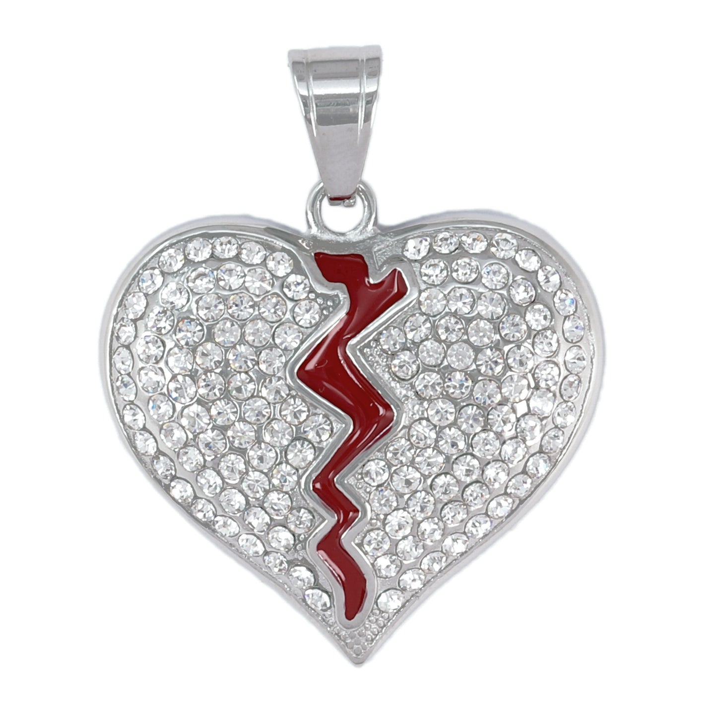 Iced Out Heart Pendant - SP-4312