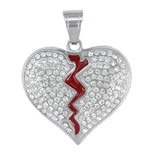 Iced Out Heart Pendant - SP-4312