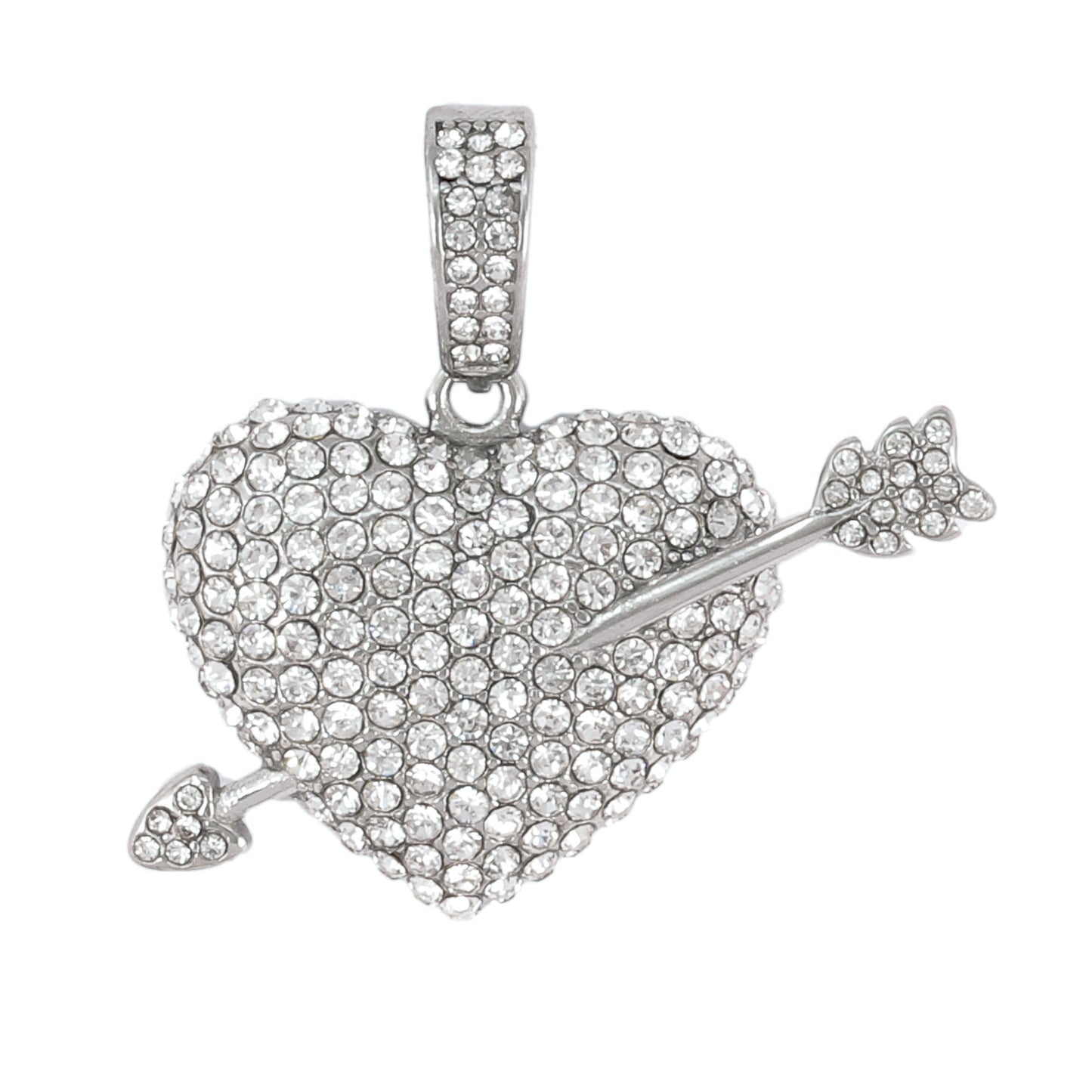 Iced Out Heart Pendant - SP-4313