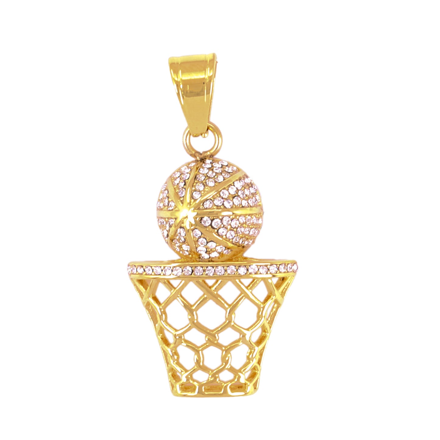 Iced Out Basketball Hoop Pendant - SP-4319