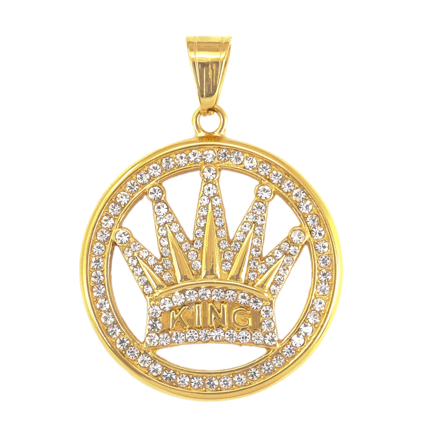 Iced Out Crown Pendant - SP-4326