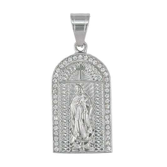 Iced Out Guadalupe Pendant - SP-4334**