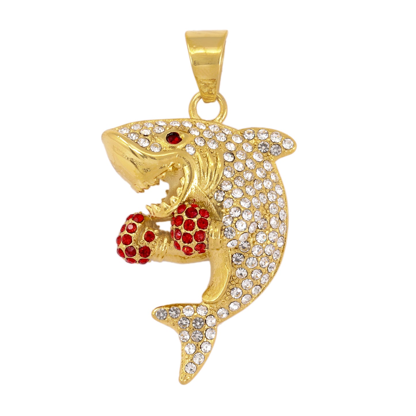 Iced Out Shark Pendant - SP-4338**