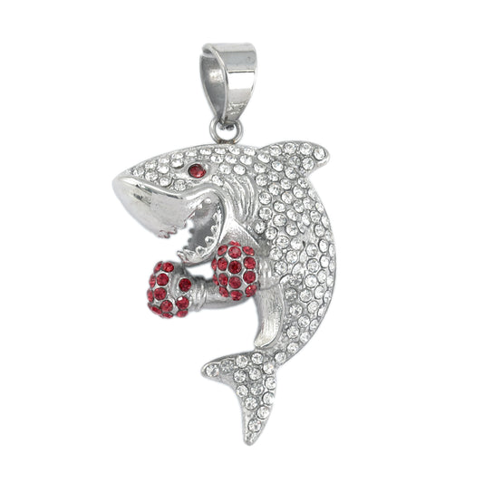 Iced Out Shark Pendant - SP-4338**