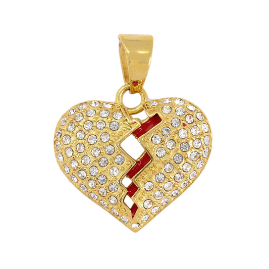 Iced Out Heart Pendant - SP-4344**