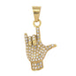 Iced Out Peace Sign Pendant - SP-4348**