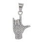 Iced Out Peace Sign Pendant - SP-4348**