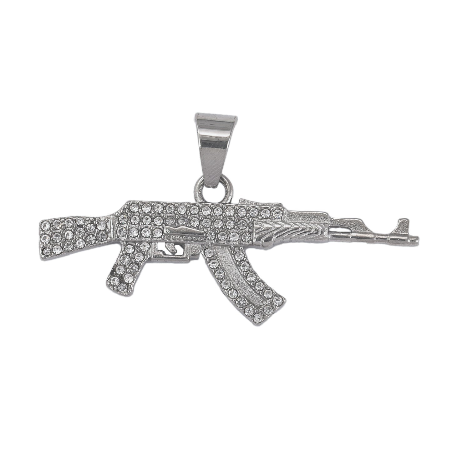 Iced Out Gun Pendant - SP-4349**