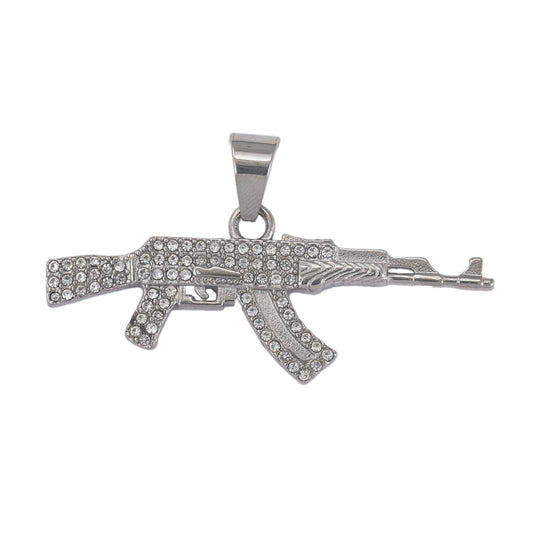 Iced Out Gun Pendant - SP-4349**