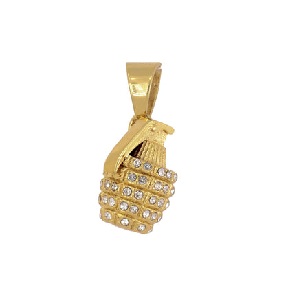 Iced Out Grenade Pendant - SP-4351**