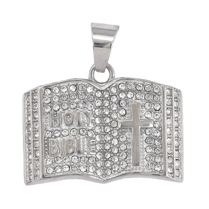 Iced Out Holy Bible Pendant - SP-4354