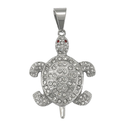 Iced Out Turtle Pendant - SP-4365**
