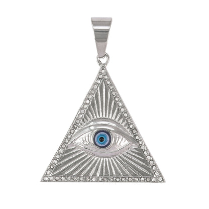 Iced Out Pyramid Eye Pendant - SP-4367