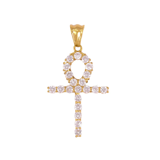 Iced Out Ankh Cross Pendant - SP-4369