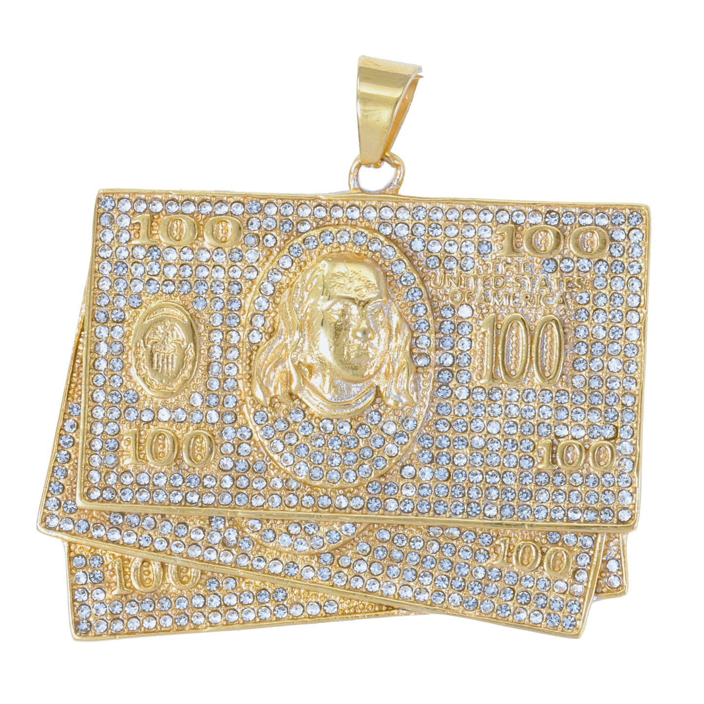 Iced Out Money Pendant - SP-4373