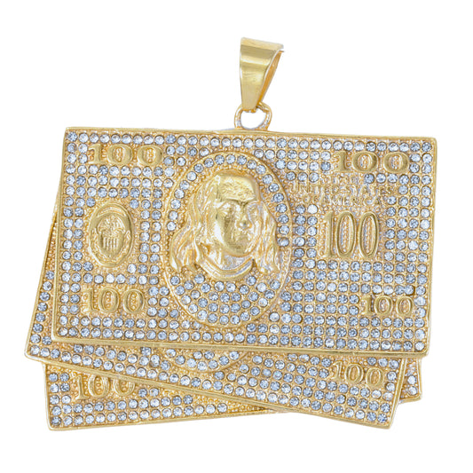 Iced Out Money Pendant - SP-4373