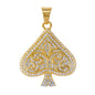 Iced Out Spade Pendant - SP-4376**