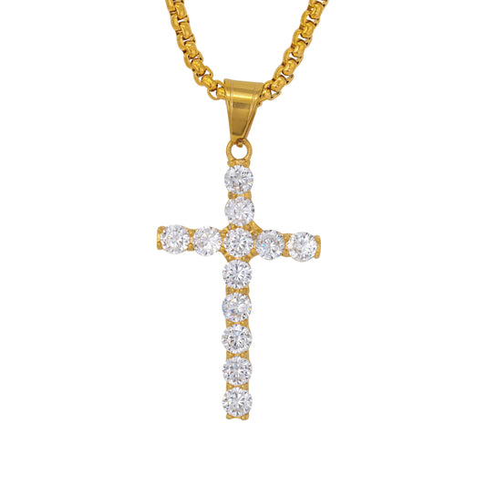 Iced Out Cross Pendant - SP-4379**