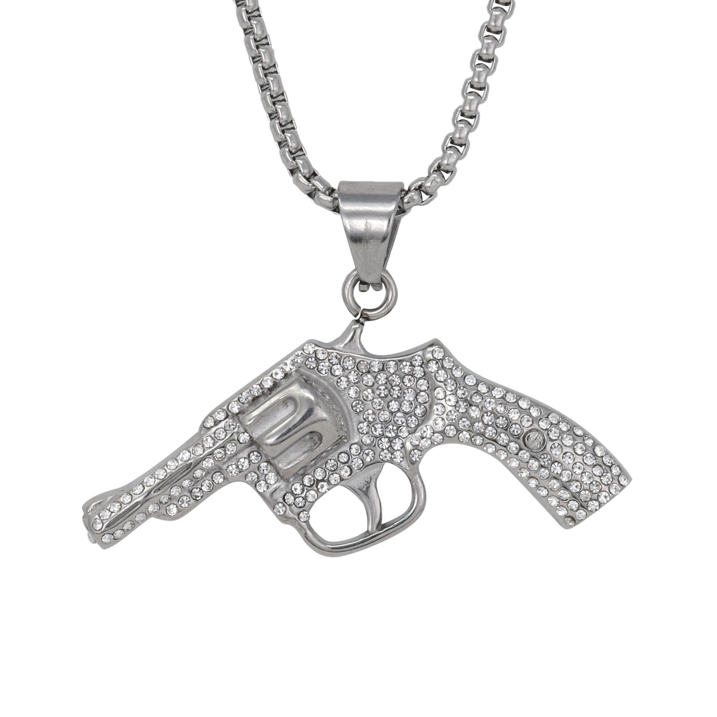Iced Out Gun Pendant - SP-4382
