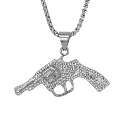 Iced Out Gun Pendant - SP-4382