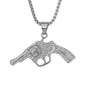 Iced Out Gun Pendant - SP-4382