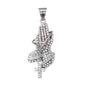 Iced Out Praying Hands Pendant - SP-4387