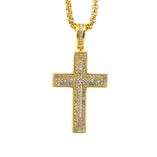 Iced Out Cross Pendant - SP-4389
