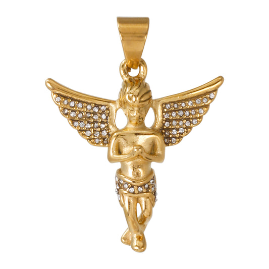 Iced Out Angel Pendant - SP-4397**